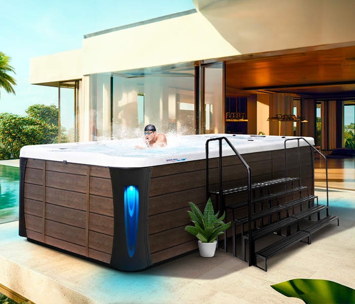 Calspas hot tub being used in a family setting - Catharpin